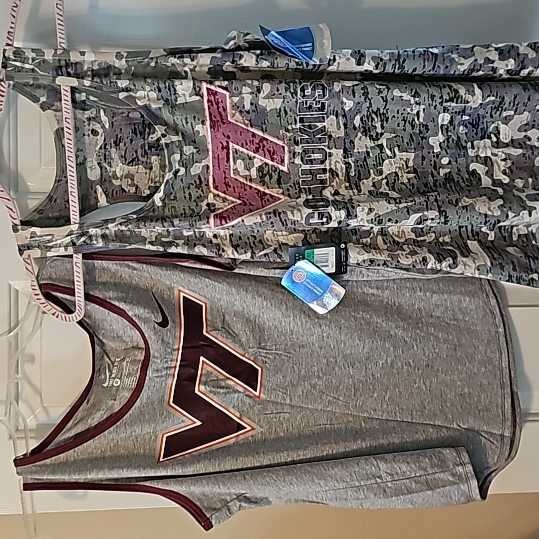 The Nike Tee Xl Virginia Tech Hookies Tank  Blue 84 Brand Both New